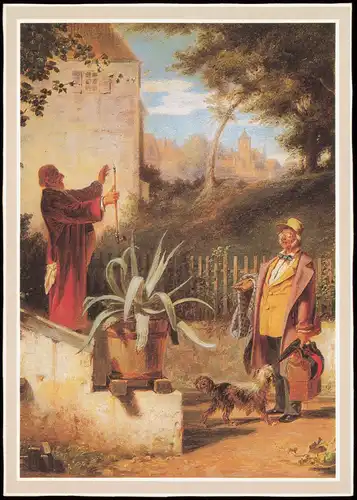 Ansichtskarte  Künstlerkarte Gemälde Kunstwerke: Die Jugendfreunde 1990