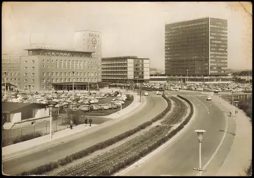 Ansichtskarte Erlangen Strassen Zufahrt zum Siemens-Verwaltungsgebäude 1960