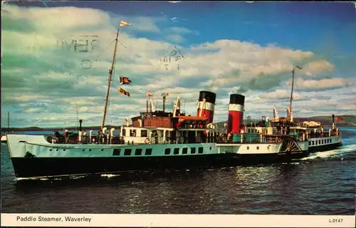 Ansichtskarte  Schiffe/Schifffahrt - Hochsee: Paddle Steamer, Waverley 1979