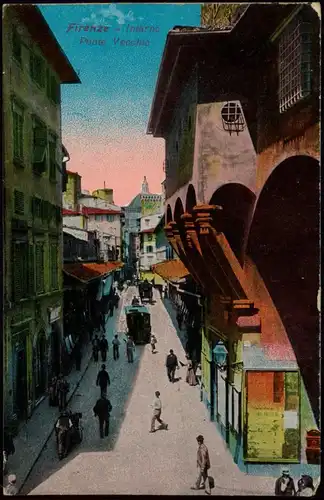 Cartoline Florenz Firenze Interno Ponte Vecchio. 1916