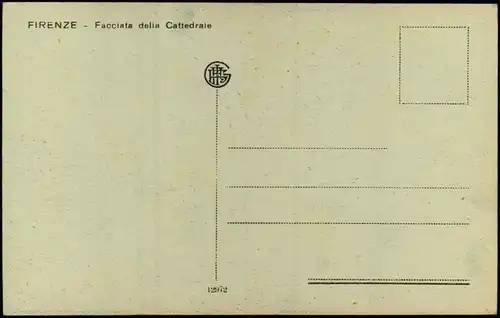 Cartoline Florenz Firenze Facciata della Cattedrale bei Mondschein 1912