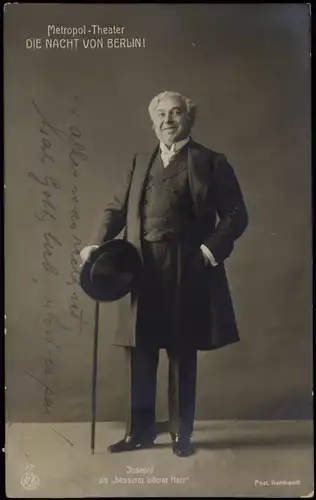 Theater - Schauspieler Metropol - Theater DIE NACHT VON BERLIN! 1912