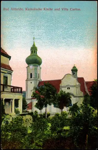 Bad Altheide Polanica-Zdrój Katholische Kirche und Villa Caritas. 1914