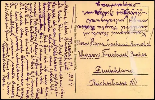 Postcard Mezősas Sass Ref. templom. 1918