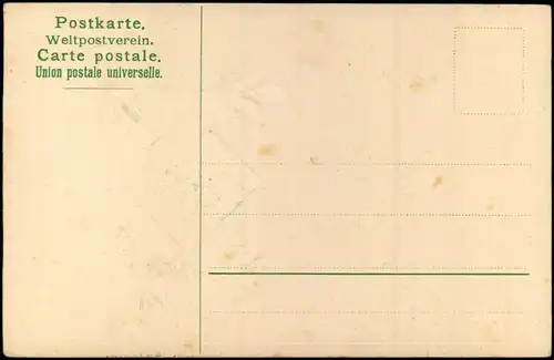 Weihnachten - Christmas Tannenbaum Goldornament 1922 Goldrand/Prägekarte