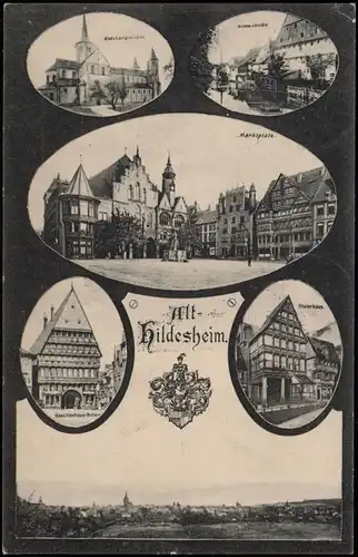 Ansichtskarte Hildesheim MB Stadt, Markt, Gross-Venedig 1906