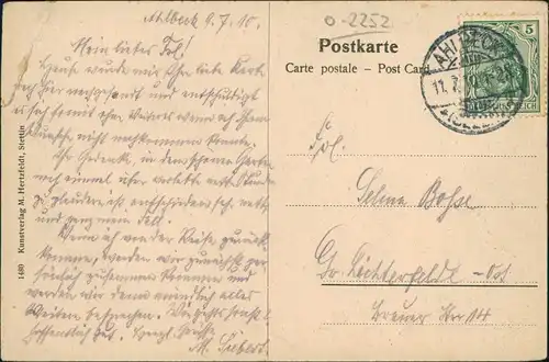 Ansichtskarte Ahlbeck (Usedom) Wolgastsee Schwarze Herz 1910