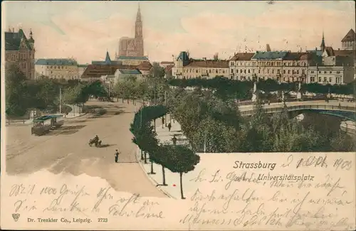 CPA Straßburg Strasbourg Universitätsplatz 1903