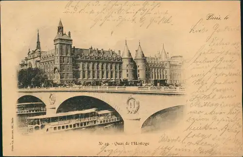 CPA Paris Stadtteilansicht 1899   gelaufen nach MAGDEBURG (Ankunftsstempel)