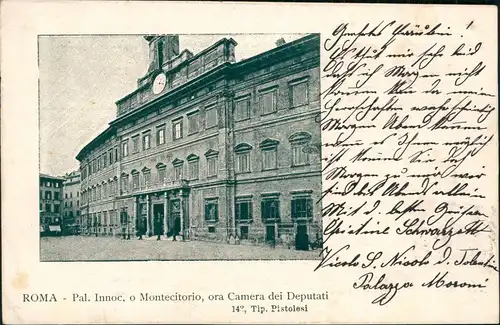 Rom Roma Pal. Innoc. o Montecitorio, ora Camera dei Deputati 1910