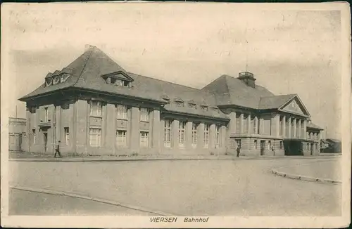 Ansichtskarte Viersen Strassen Partie am Bahnhof 1920