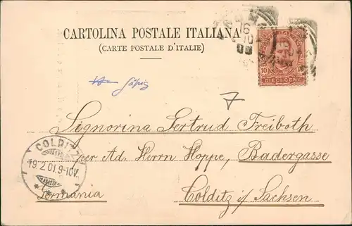 Cartoline Rom Roma Foro Romano Forum Romanum 1901    COLDITZ (Ankunftsstempel)