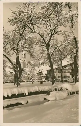 Bad Hindelang Ortsansicht (verschneit, Winter Stimmungsbild) 1937