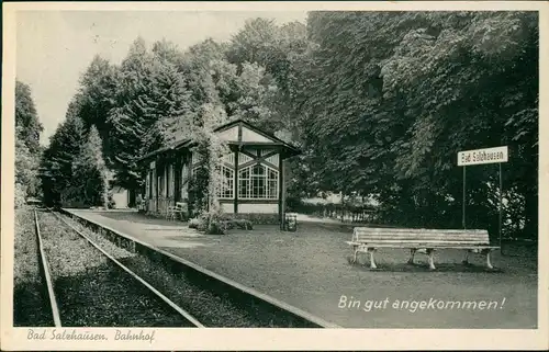Ansichtskarte Bad Salzhausen-Nidda Bahnhof 1959