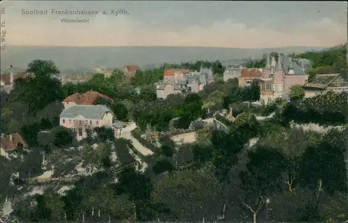 Bad Frankenhausen Panorama-Ansicht Blick auf das Villenviertel 1906