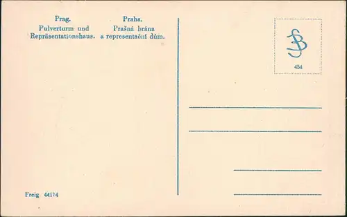 Prag Praha Pulverturm und Repräsentationshaus Prašná brána 1930