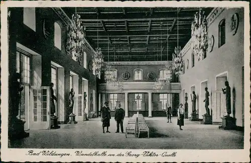 Ansichtskarte Bad Wildungen Wandelhalle an der Georg-Viktor-Quelle 1940