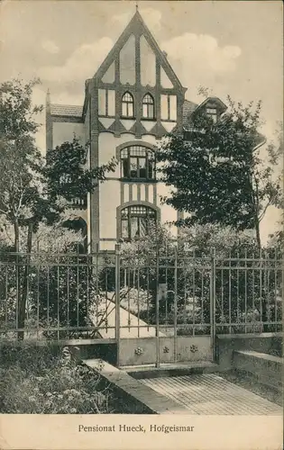Ansichtskarte Hofgeismar Pensionat Hueck 1914