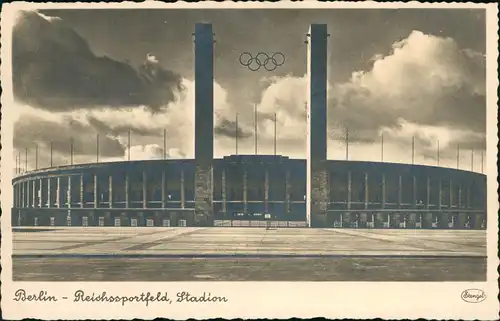 Ansichtskarte Berlin Olympiastadion / Reichssportfeld 1936  gel 1947
