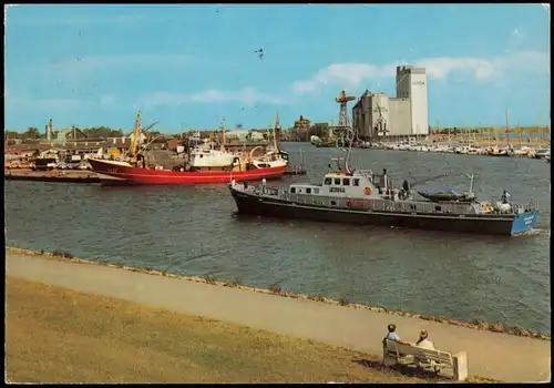 Ansichtskarte Büsum Fischerei Hafen 1978