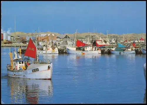 Postcard .Dänemark - Hvide Sande fiskerihavn HVIDE SANDE 1989