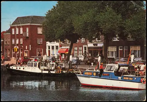 Postkaart Zierikzee Ortsansicht, kleine Schiffe, Anlegestelle 1970