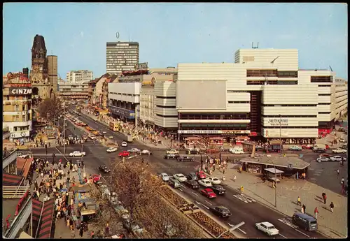 Charlottenburg-Berlin Kurfürstendamm aus der Vogelschau-Perspektive 1970
