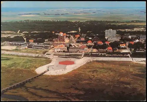 St. Peter-Ording Luftbild Ortsteil Bad mit Seebrücke, Buhne und Kurzentrum 1978