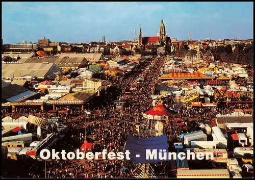 Ansichtskarte München Oktoberfest Panorama Gesamtansicht 1980