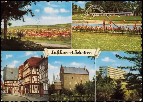 Ansichtskarte Schotten (Vogelsberg) Mehrbildkarte mit 5 Ortsansichten 1966