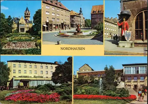 Nordhausen Lutherplatz, Roland, HO-Hotel "Handelshof", HOG "Stadtterrasse" 1982