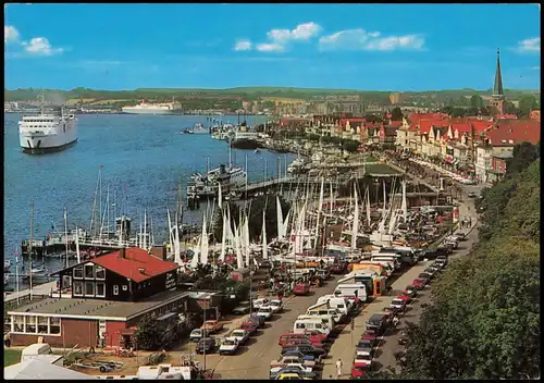 Travemünde-Lübeck Blick vom alten Leuchtturm auf die Travemünder Woche 1985