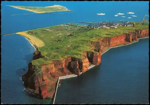Ansichtskarte Helgoland (Insel) Luftbild Luftaufnahme von Westen 1991