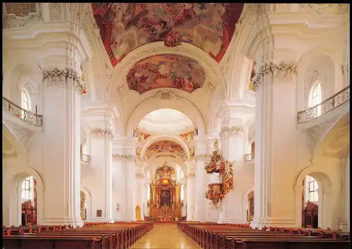 Weingarten (Württemberg) Benediktinerabtei Innenansicht der Basilika 1998