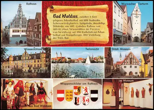 Ansichtskarte Bad Waldsee Mehrbildkarte (Chronik-Karte) 1998