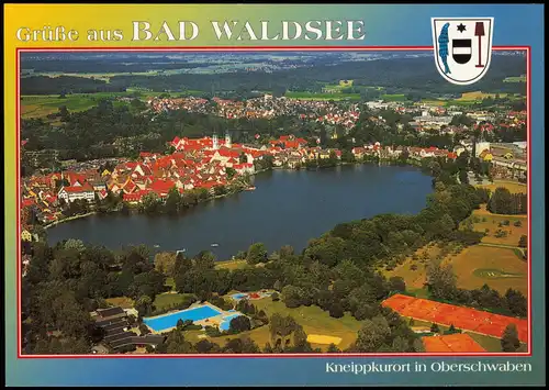 Ansichtskarte Bad Waldsee Luftaufnahme, Gesamtansicht vom Flugzeug aus 2000