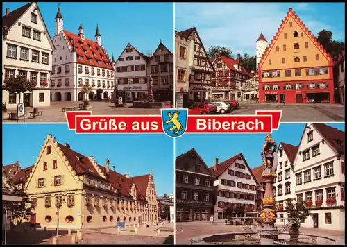 Biberach an der Riß Gebäude- und Straßenansichten (Mehrbildkarte) 1998