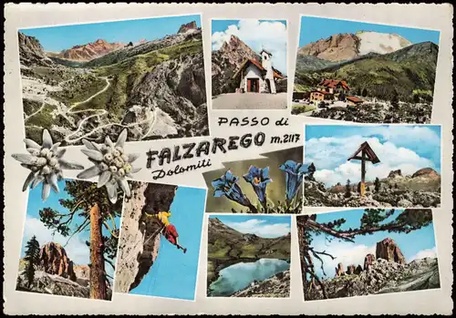 Cartoline Cortina d´Ampezzo PASSO di FALZAREGO 2017m Dolomiti 1966