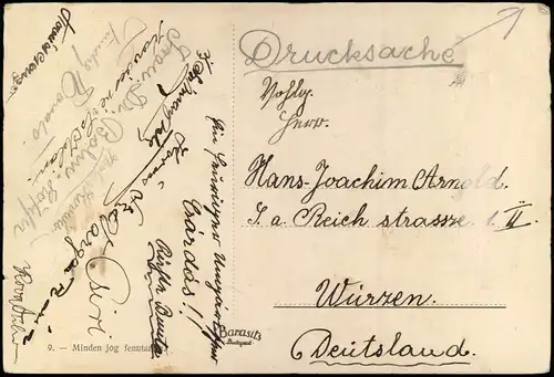 Postcard .Ungarn Trachten Typen - Ungarn Magyar Soldaten Lied 1922