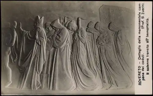Cartoline Rovereto Dettaglio della monumentale cam- pana dei caduti. 1918