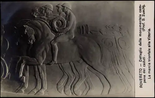 Rovereto Dettaglio della monumentale La marcia trionfale alla Vittoria. 1918