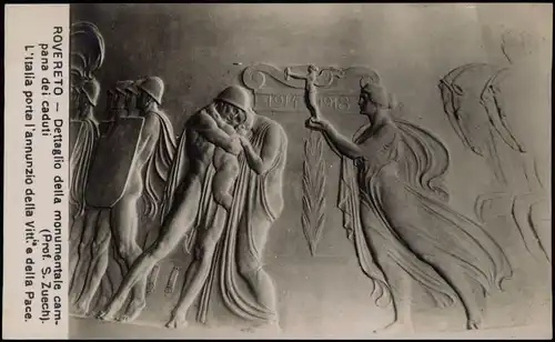 Rovereto Dettaglio monumentale cam- pana dei caduti   Vitti e della Pace. 1918