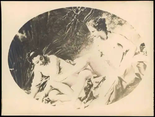 Menschen / Soziales Leben - Erotik Nackt - Nude zwei Frauen 1919 Privatfoto
