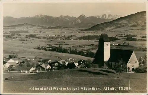 Mittelberg-Oy-Mittelberg Panorama Blick mit Allgäu, Alpen Berge 1936