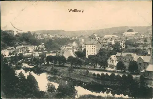 Ansichtskarte Weilburg (Lahn) Panorama-Ansicht 1909