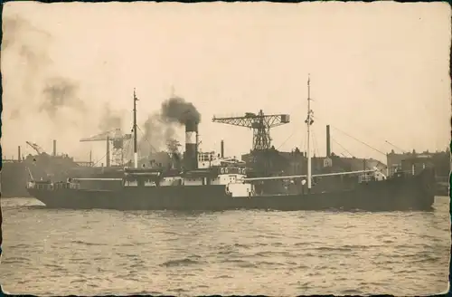 Ansichtskarte Hamburg Hafen, Dampfer Steamer - Kran 1934