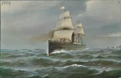 Ansichtskarte  Schiffe Dampfer Steamer "Mosel" des Norddeutschen 1912