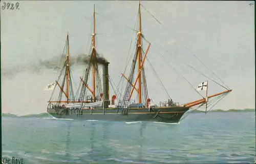 Schiffe Dampfer Steamer Aviso ,,Grille" als Königl. Jacht, erbaut 1857. 1912