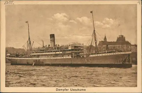 Ansichtskarte  Schiffe Dampfer Steamer Dampfer Ussukuma 1924