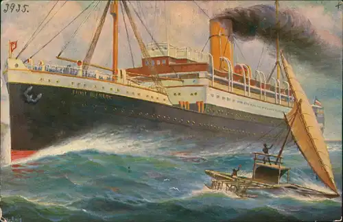 Schiffe Dampfer Steamer Schnelldampfer "Fürst Bismarck" HAPAG 1891 1912